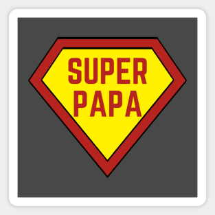 Fun Super Papa Apparel Magnet